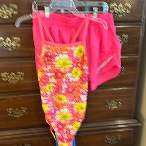 Speedo swimsuit with matching shorts